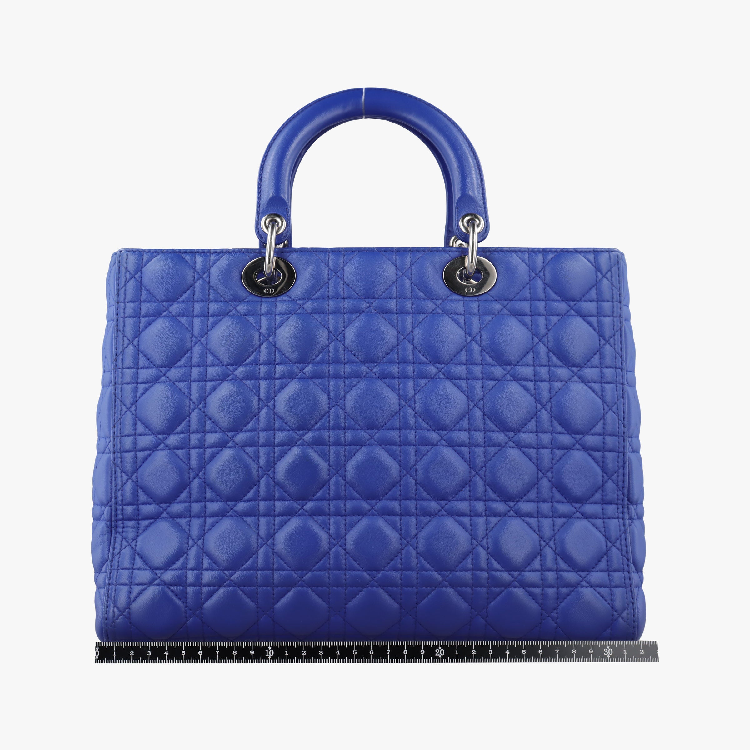 Pre-owned Christian Dior Lady Dior Blue lambskin  handbag | stylenewstar