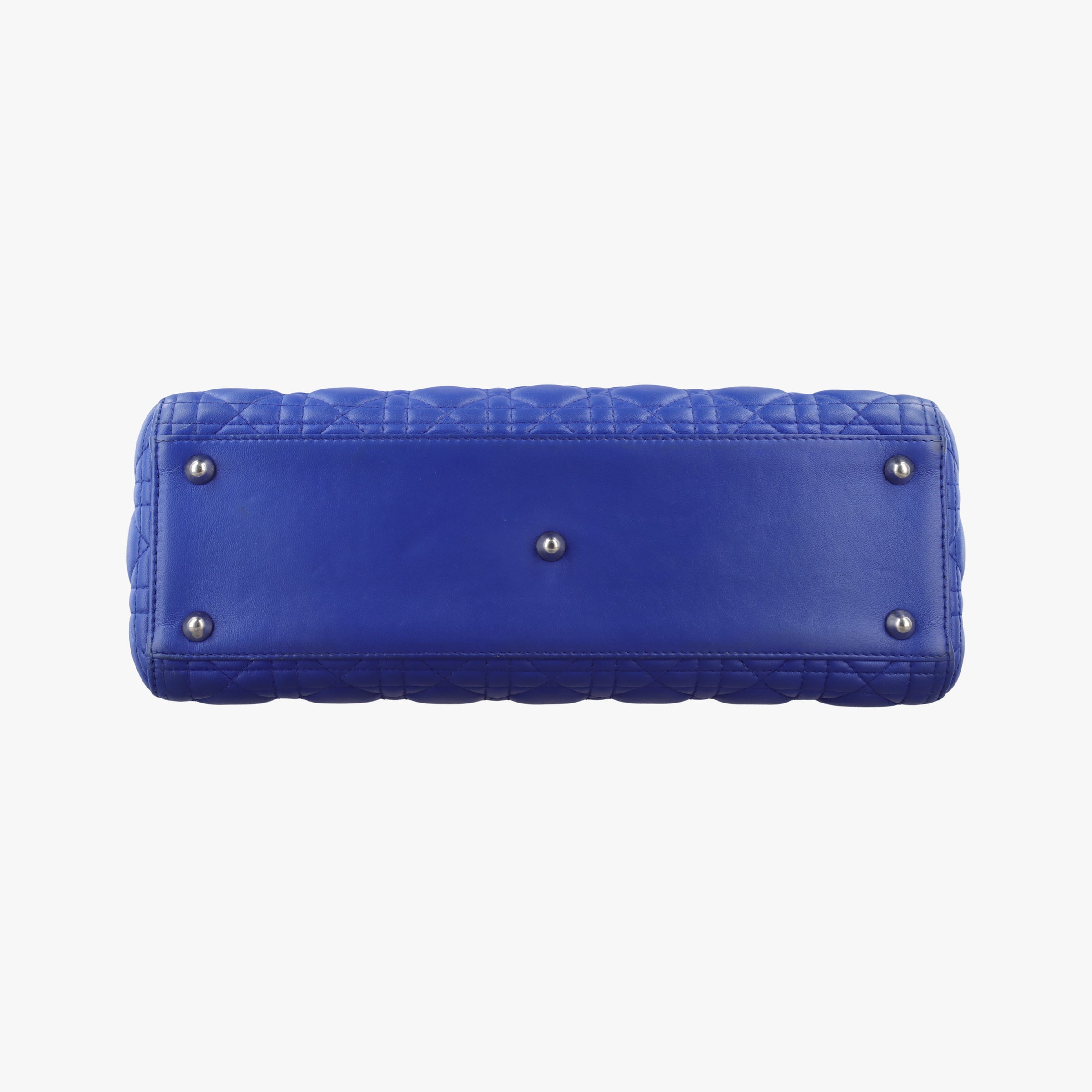 Pre-owned Christian Dior Lady Dior Blue lambskin  handbag | stylenewstar