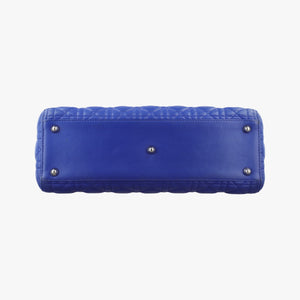 Pre-owned Christian Dior Lady Dior Blue lambskin  handbag | stylenewstar