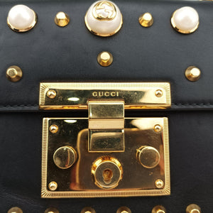 Vintage Gucci Padlock Black Leather 432182 shoulderbag | stylenewstar
