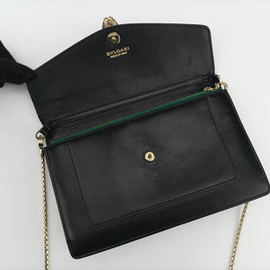 Pre-owned Bvlgari SERPENTI FOREVER Black Leather  shoulderbag | stylenewstar