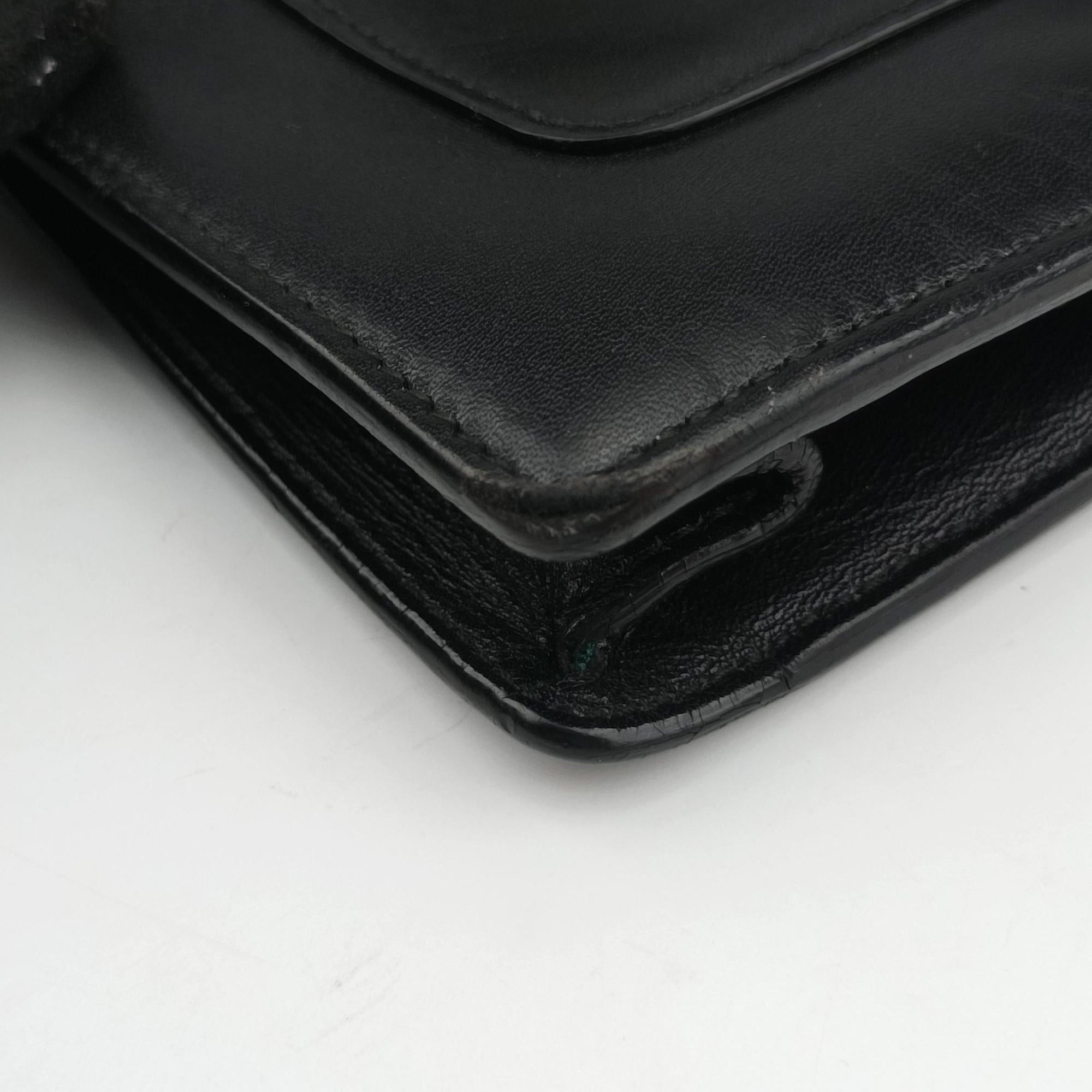 Pre-owned Bvlgari SERPENTI FOREVER Black Leather  shoulderbag | stylenewstar