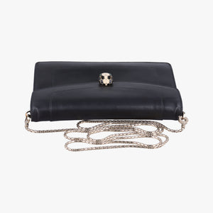 Pre-owned Bvlgari SERPENTI FOREVER Black Leather  shoulderbag | stylenewstar