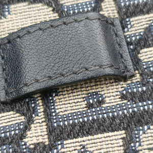 Vintage Christian Dior Saddle Navy×Gray jacquard  shoulderbag | stylenewstar