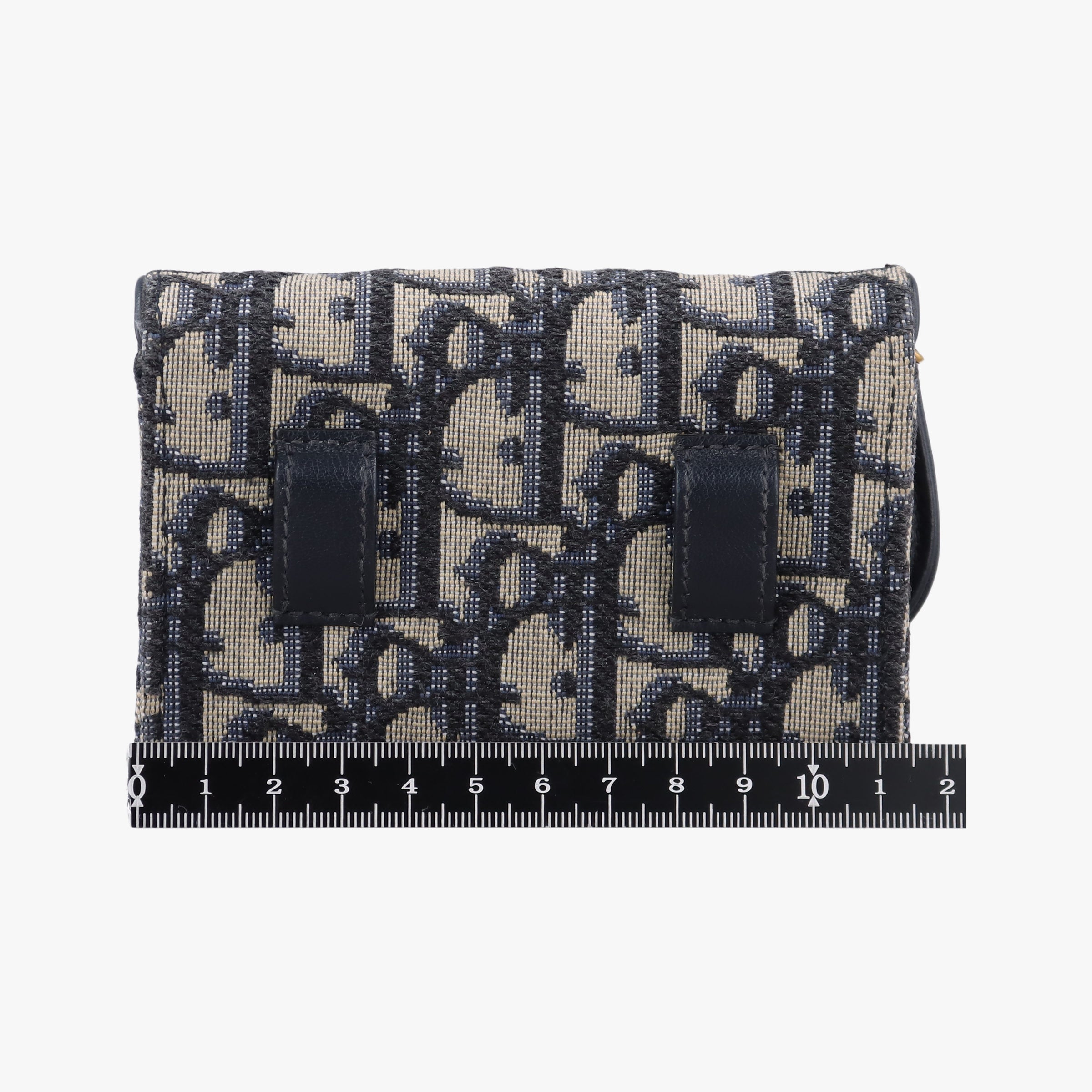Vintage Christian Dior Saddle Navy×Gray jacquard  shoulderbag | stylenewstar