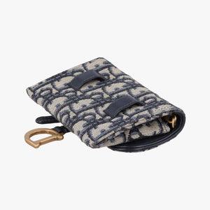 Vintage Christian Dior Saddle Navy×Gray jacquard  shoulderbag | stylenewstar