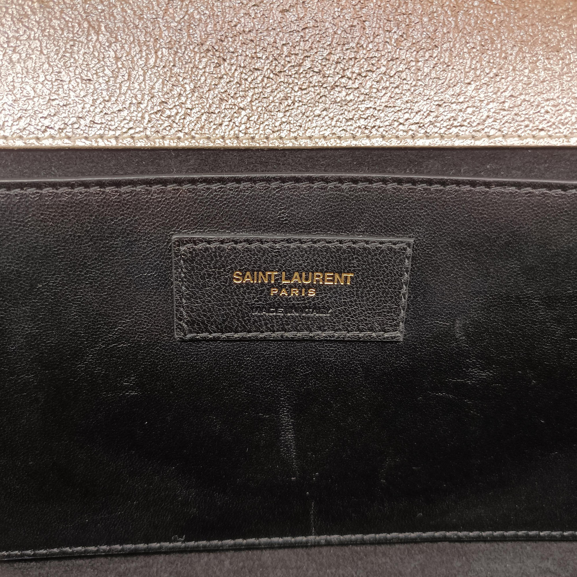 Pre-owned Yves Saint Laurent KATE Golden Leather 364021 shoulderbag | stylenewstar