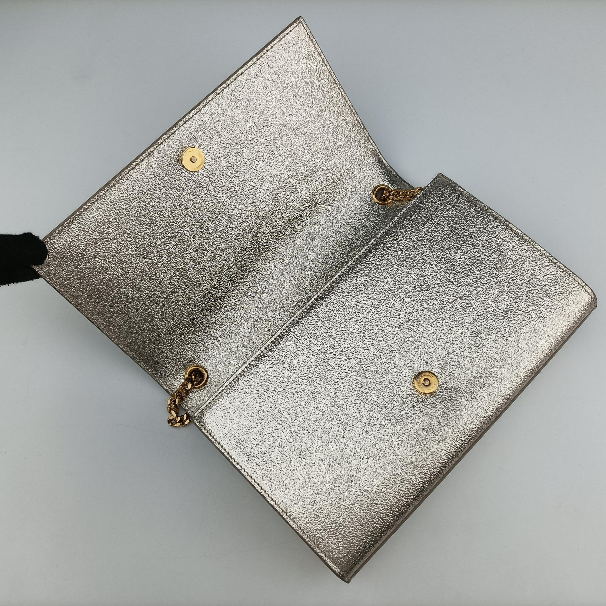 Pre-owned Yves Saint Laurent KATE Golden Leather 364021 shoulderbag | stylenewstar