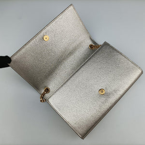 Pre-owned Yves Saint Laurent KATE Golden Leather 364021 shoulderbag | stylenewstar