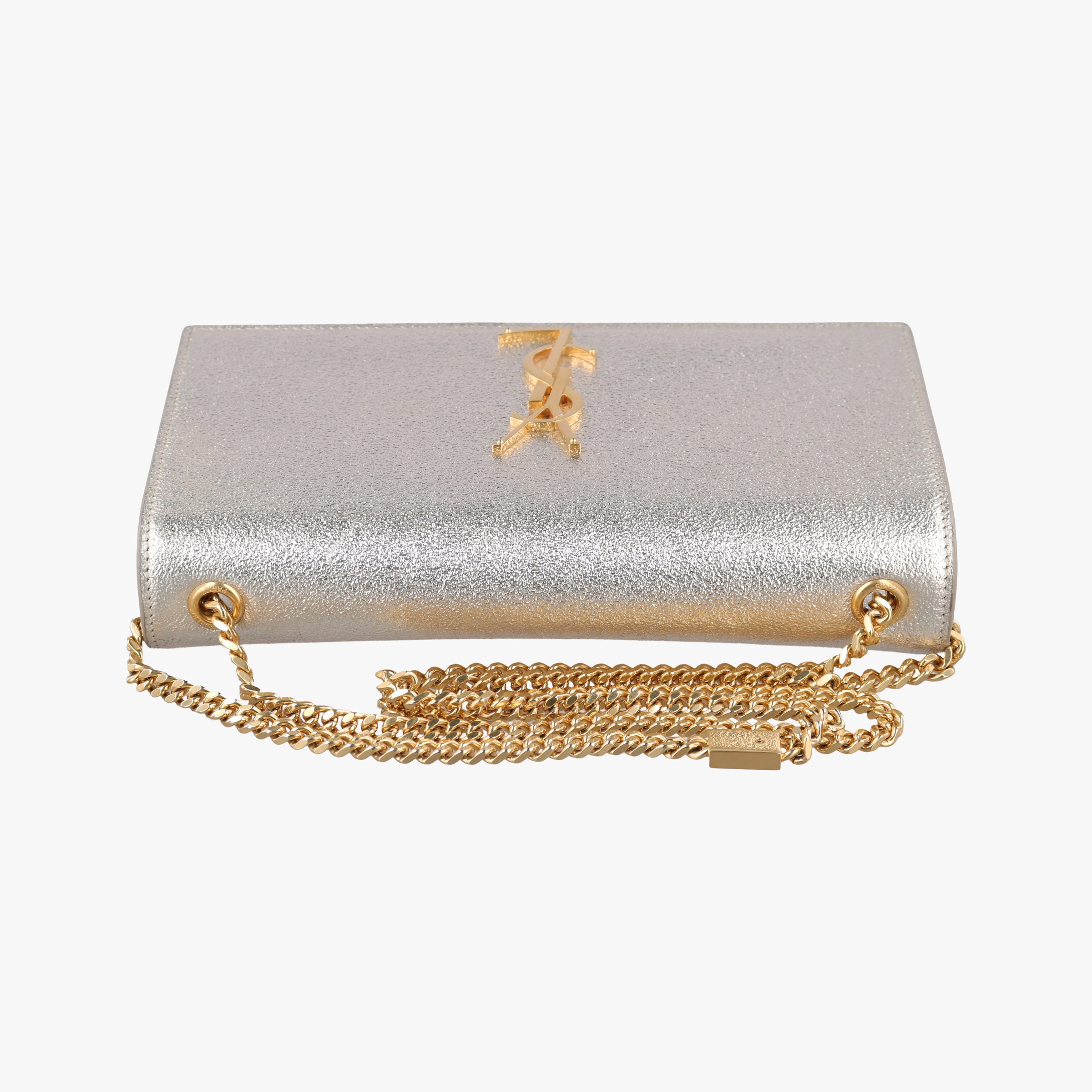 Pre-owned Yves Saint Laurent KATE Golden Leather 364021 shoulderbag | stylenewstar