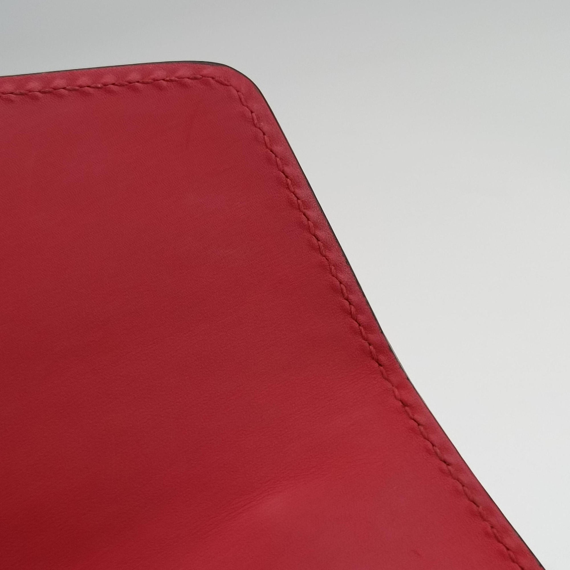 Pre-owned Gucci Sylvie Red×navy Leather 431666 shoulderbag | stylenewstar