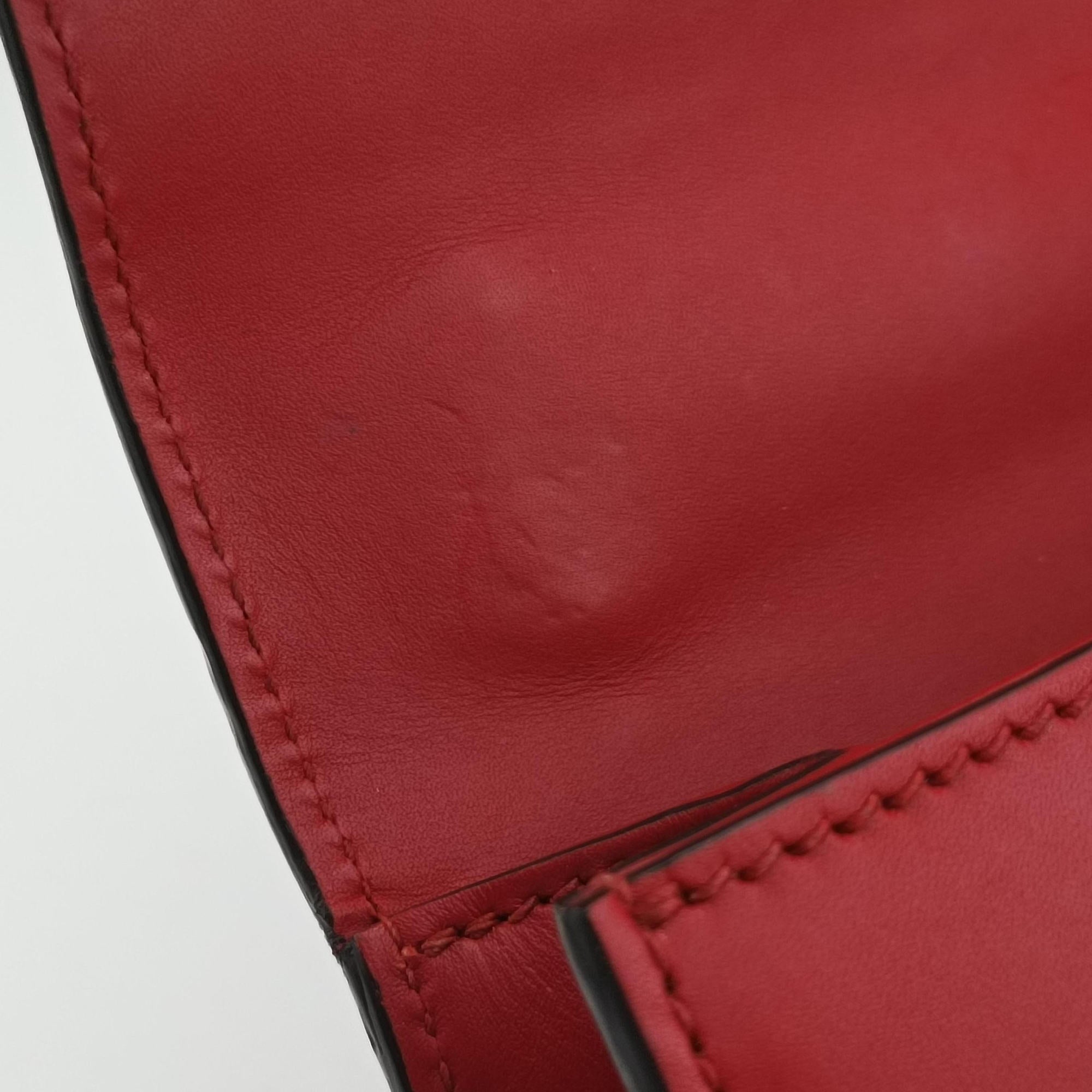 Pre-owned Gucci Sylvie Red×navy Leather 431666 shoulderbag | stylenewstar