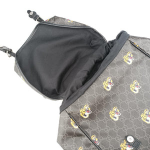 Secondhand Gucci Interlocking G Black GG Supreme Canvas × Leather 696013 backpack/rucksack | stylenewstar