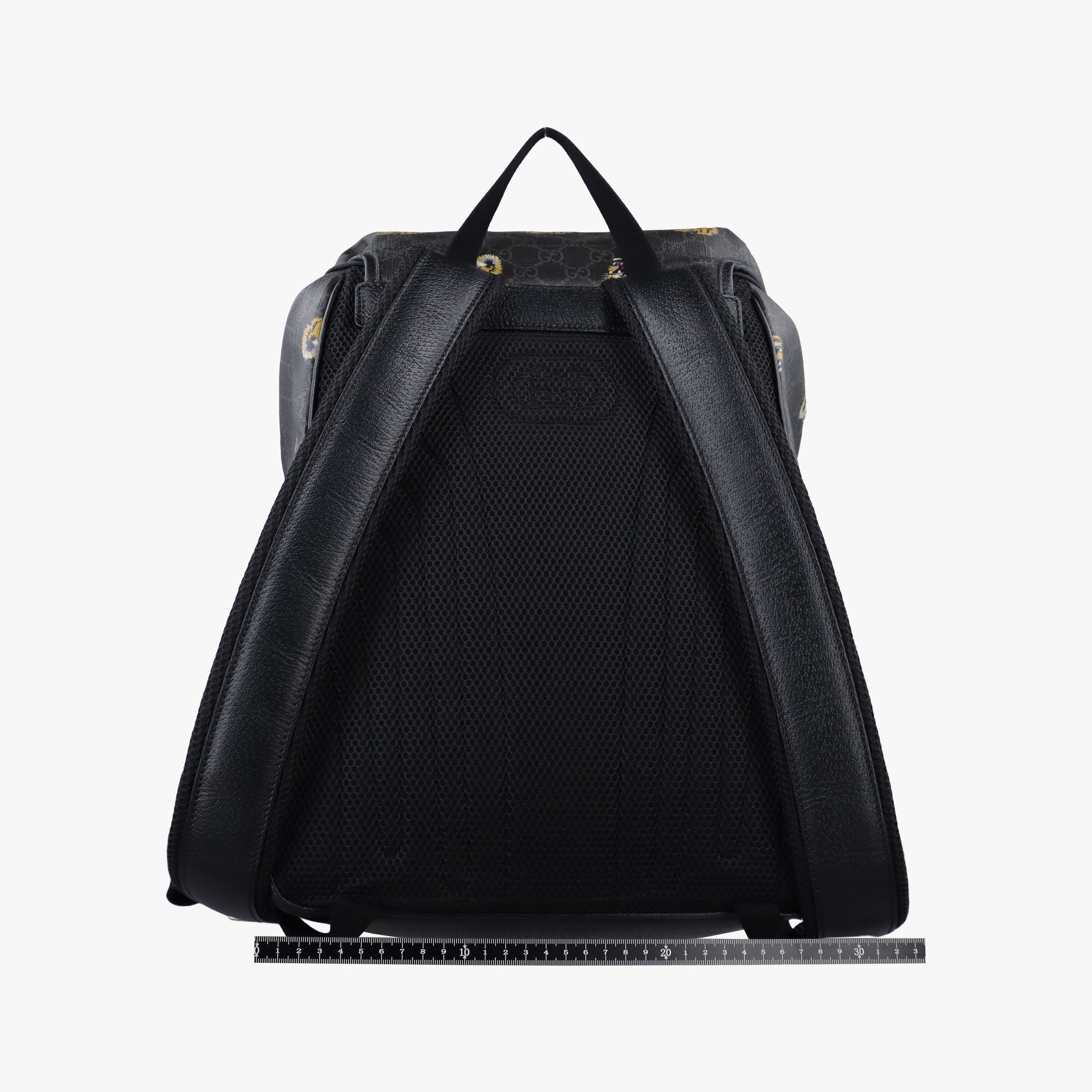 Secondhand Gucci Interlocking G Black GG Supreme Canvas × Leather 696013 backpack/rucksack | stylenewstar