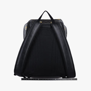 Secondhand Gucci Interlocking G Black GG Supreme Canvas × Leather 696013 backpack/rucksack | stylenewstar