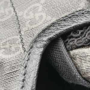 Secondhand Gucci Interlocking G Black GG Supreme Canvas × Leather 696013 backpack/rucksack | stylenewstar