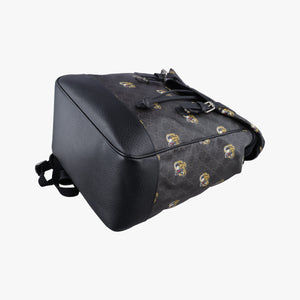 Secondhand Gucci Interlocking G Black GG Supreme Canvas × Leather 696013 backpack/rucksack | stylenewstar
