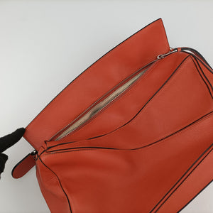 Pre-owned Loewe Puzzle Bag Medium Orange Leather  shoulderbag | stylenewstar