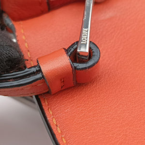 Pre-owned Loewe Puzzle Bag Medium Orange Leather  shoulderbag | stylenewstar