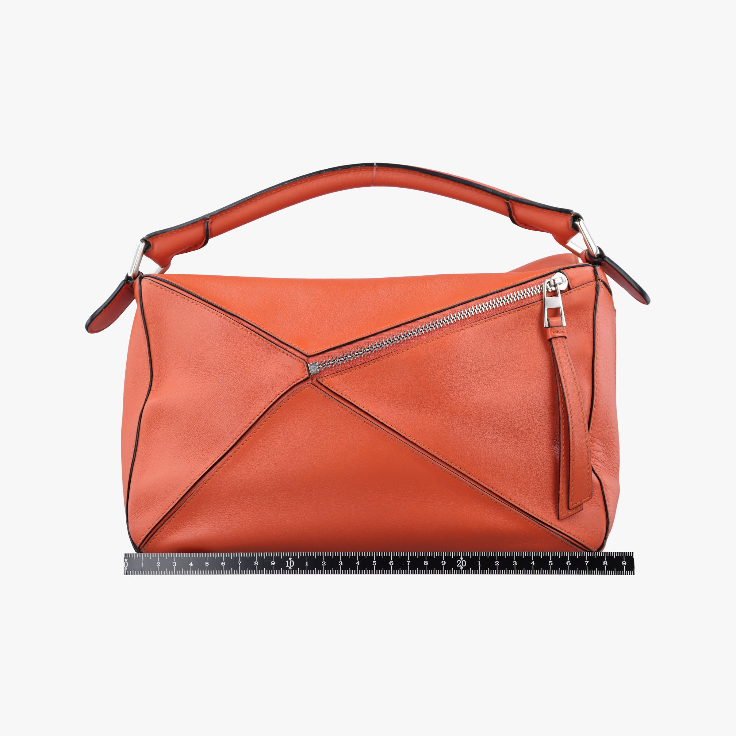 Pre-owned Loewe Puzzle Bag Medium Orange Leather  shoulderbag | stylenewstar