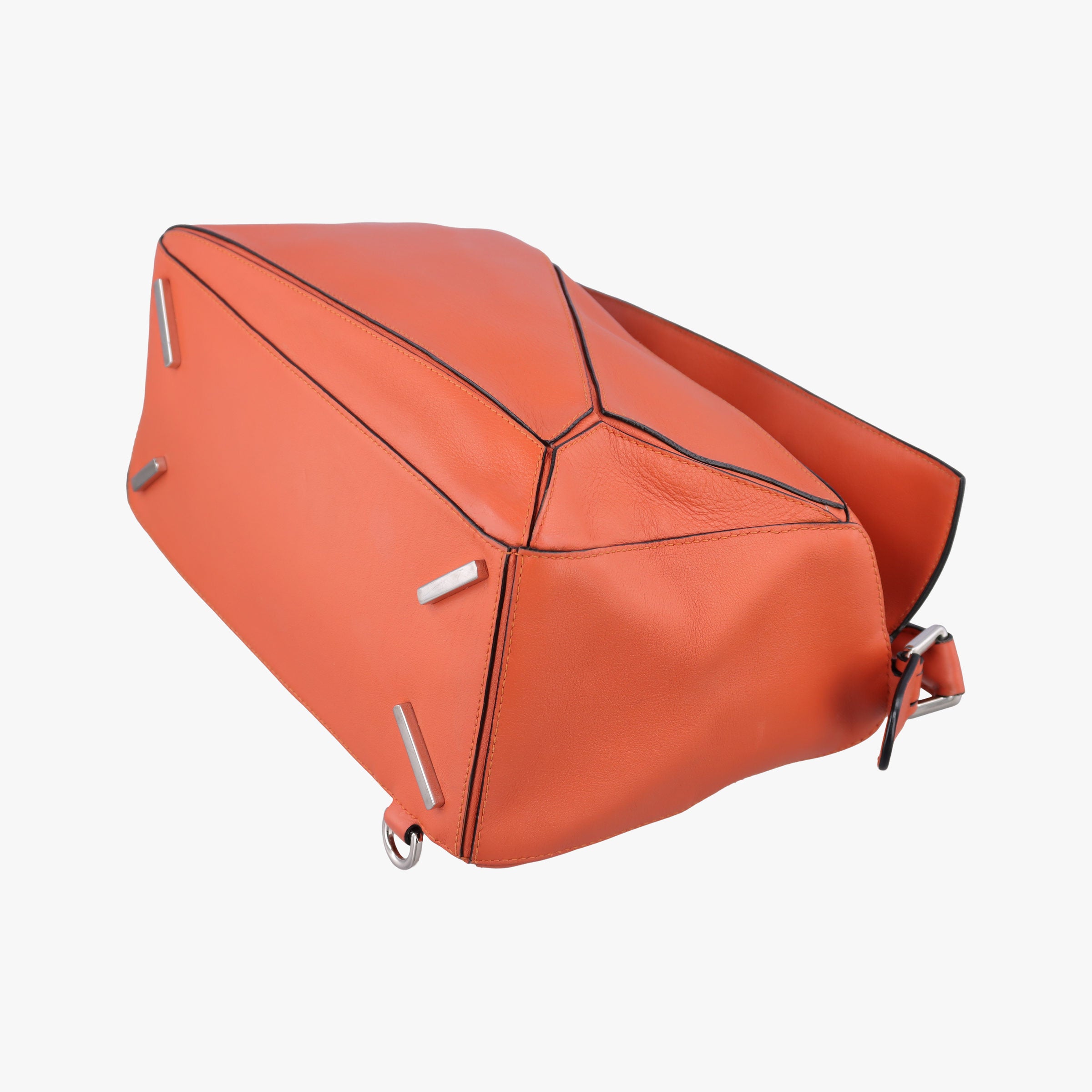 Pre-owned Loewe Puzzle Bag Medium Orange Leather  shoulderbag | stylenewstar