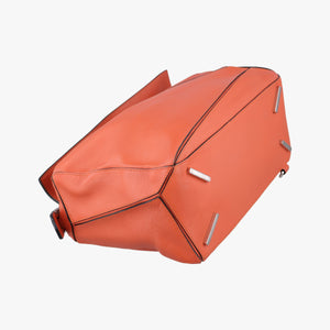 Pre-owned Loewe Puzzle Bag Medium Orange Leather  shoulderbag | stylenewstar