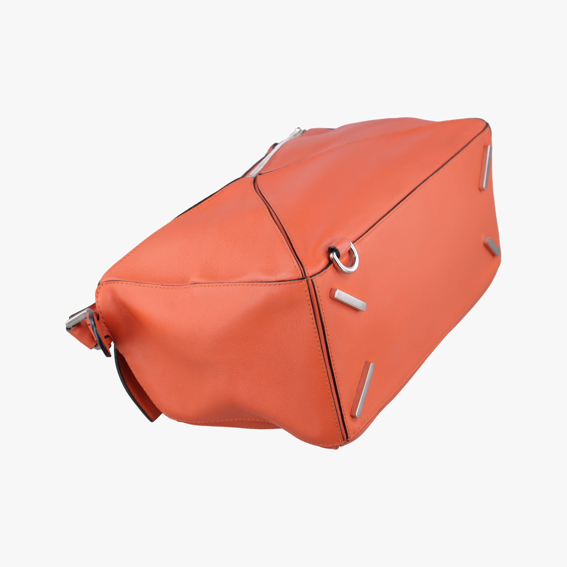 Pre-owned Loewe Puzzle Bag Medium Orange Leather  shoulderbag | stylenewstar