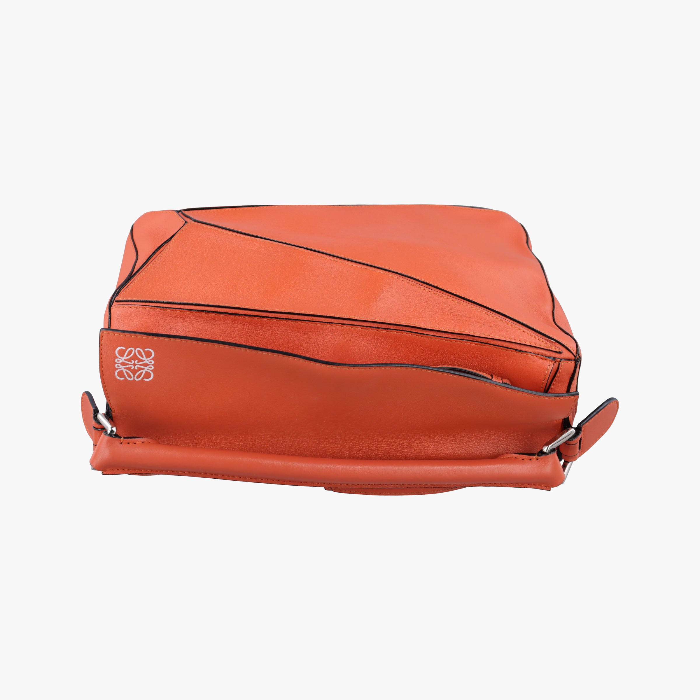 Pre-owned Loewe Puzzle Bag Medium Orange Leather  shoulderbag | stylenewstar