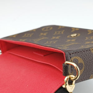 Pre-owned Louis Vuitton 2022 Christmas Animation China Chengdu Pochette Felicie Brown×multi Monogram Coated Canvas  crossbodybag | stylenewstar