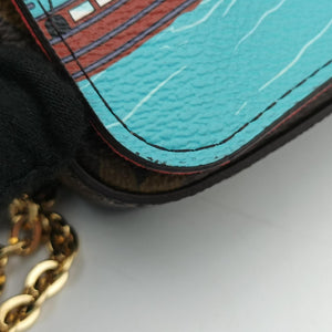 Pre-owned Louis Vuitton 2022 Christmas Animation China Chengdu Pochette Felicie Brown×multi Monogram Coated Canvas  crossbodybag | stylenewstar