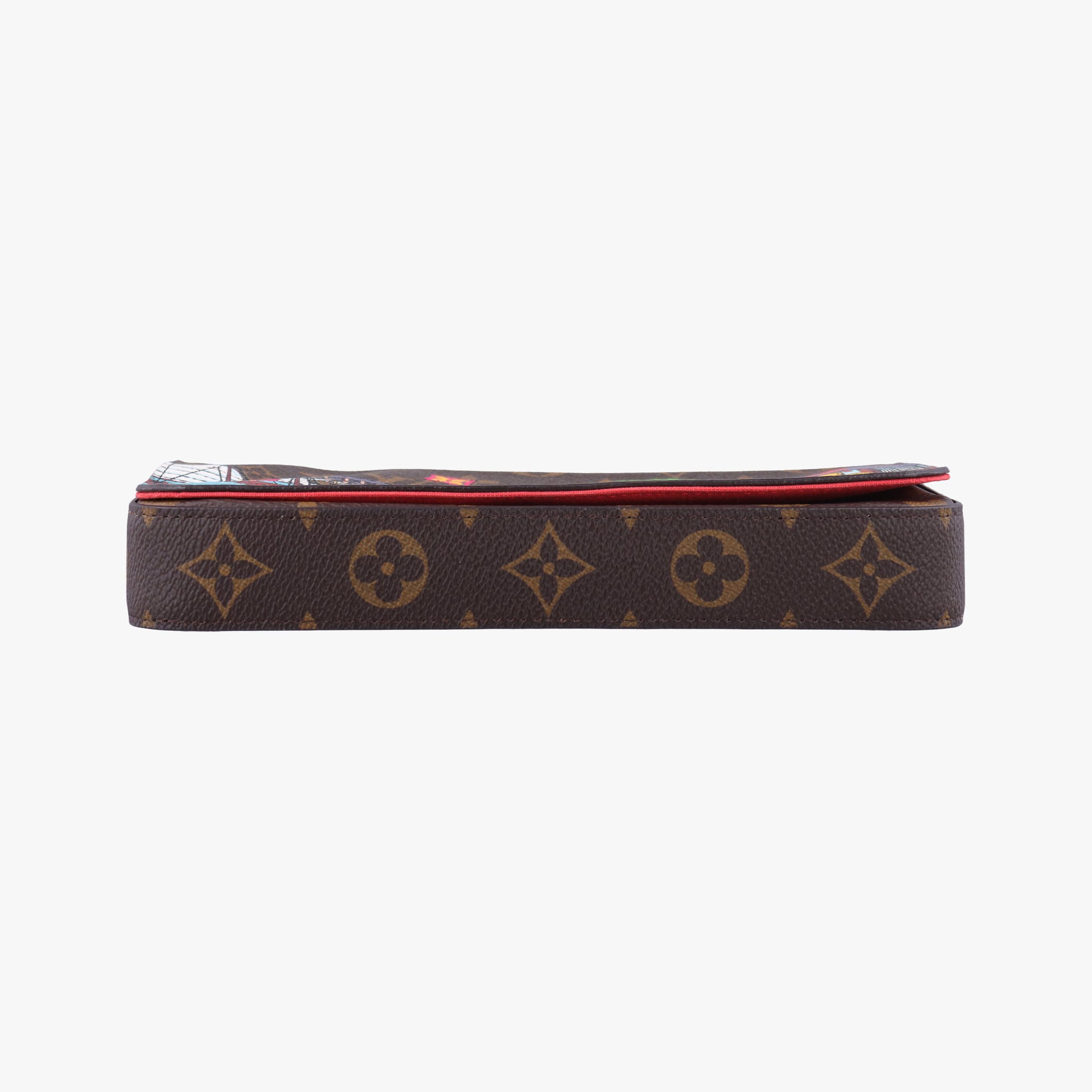 Pre-owned Louis Vuitton 2022 Christmas Animation China Chengdu Pochette Felicie Brown×multi Monogram Coated Canvas  crossbodybag | stylenewstar