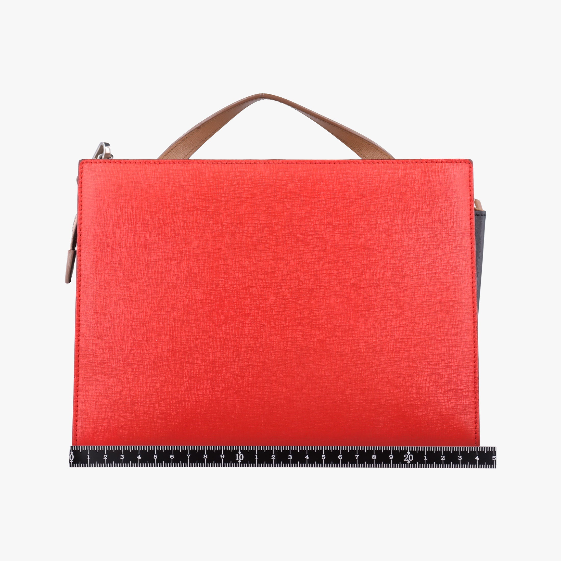 Secondhand Fendi Demi Jour Red × Brown Leather 8BT222 shoulderbag | stylenewstar