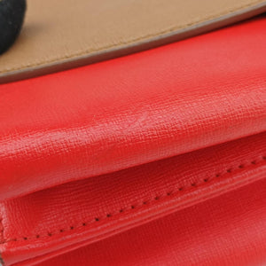 Secondhand Fendi Demi Jour Red × Brown Leather 8BT222 shoulderbag | stylenewstar