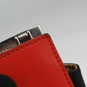 Secondhand Fendi Demi Jour Red × Brown Leather 8BT222 shoulderbag | stylenewstar