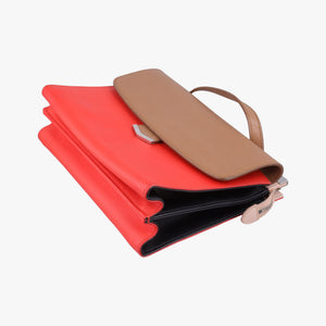 Secondhand Fendi Demi Jour Red × Brown Leather 8BT222 shoulderbag | stylenewstar