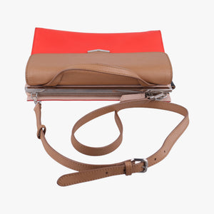 Secondhand Fendi Demi Jour Red × Brown Leather 8BT222 shoulderbag | stylenewstar