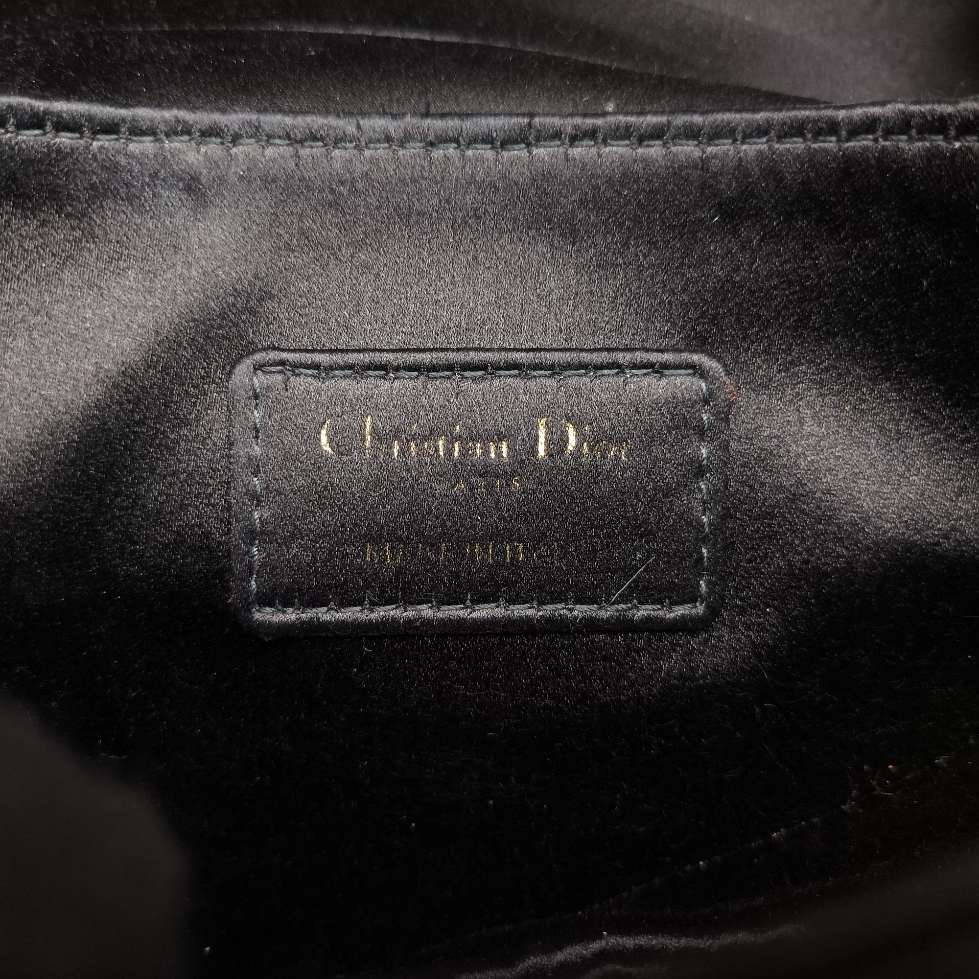 Secondhand Christian Dior Saddle bag Black Silk  handbag | stylenewstar