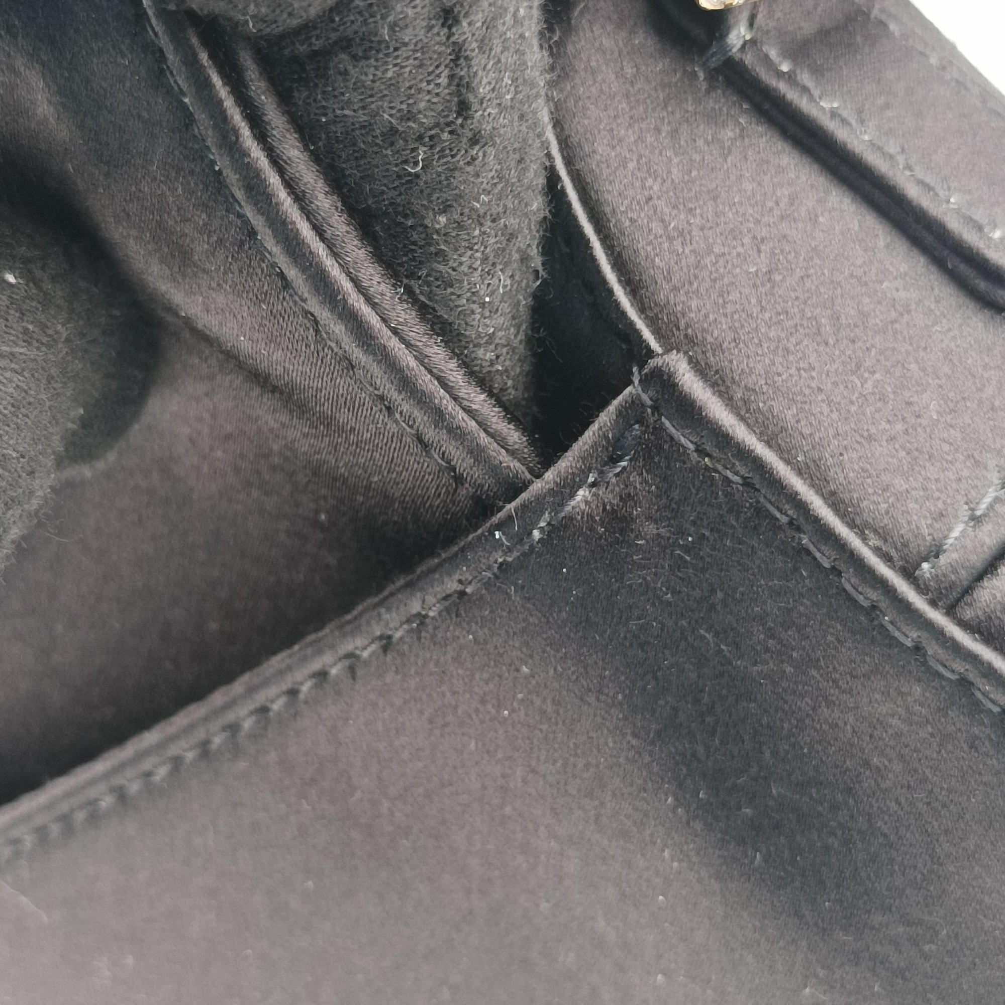 Secondhand Christian Dior Saddle bag Black Silk  handbag | stylenewstar