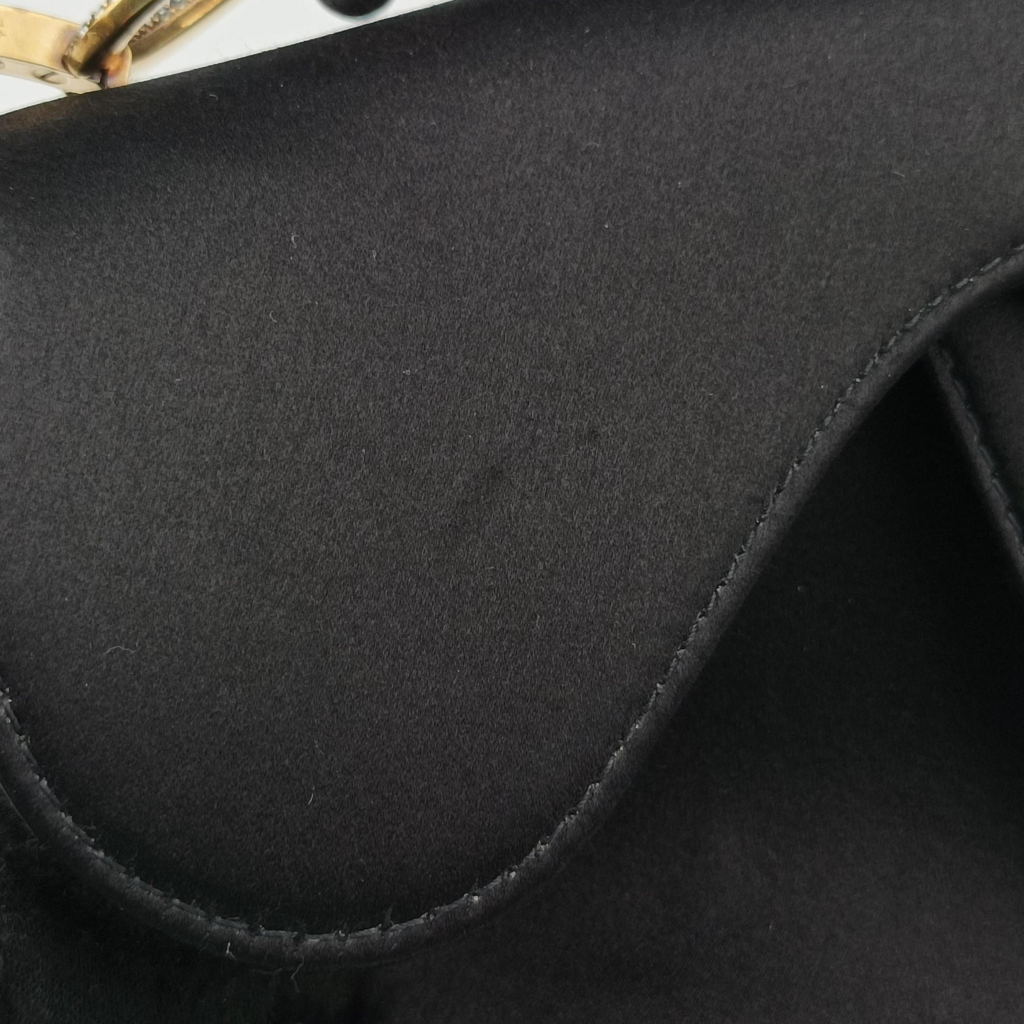 Secondhand Christian Dior Saddle bag Black Silk  handbag | stylenewstar