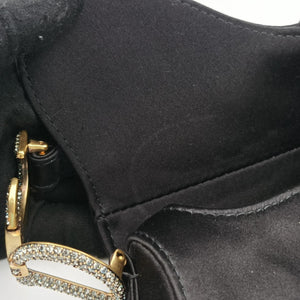Secondhand Christian Dior Saddle bag Black Silk  handbag | stylenewstar