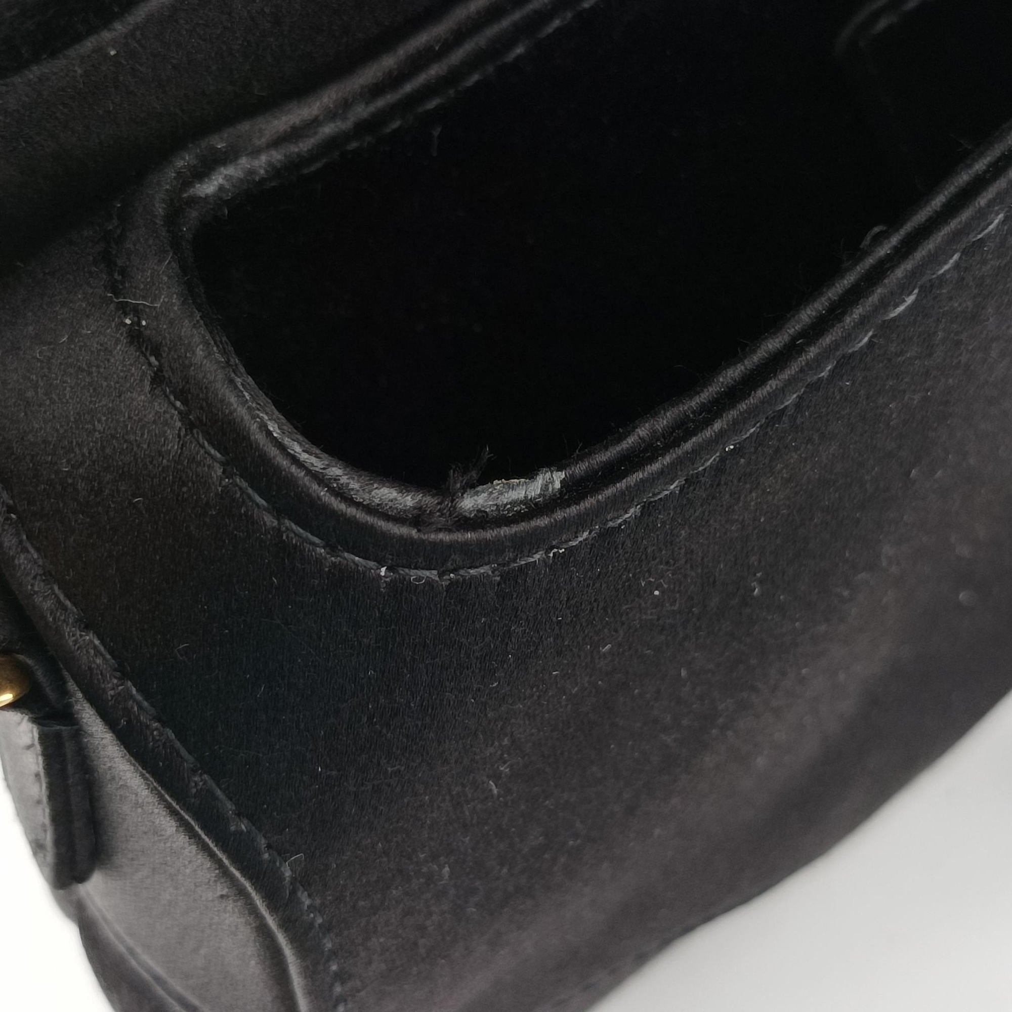 Secondhand Christian Dior Saddle bag Black Silk  handbag | stylenewstar