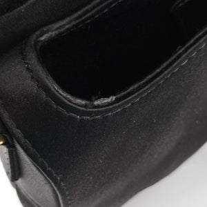Secondhand Christian Dior Saddle bag Black Silk  handbag | stylenewstar