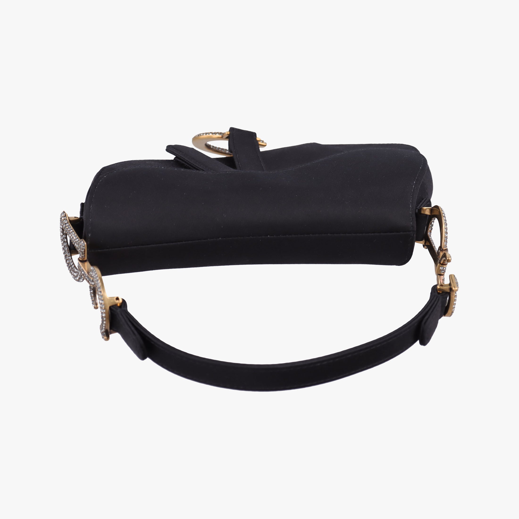 Secondhand Christian Dior Saddle bag Black Silk  handbag | stylenewstar