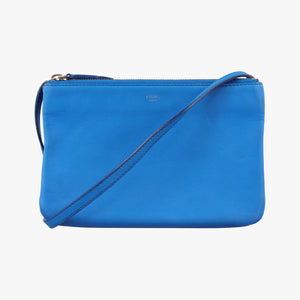 Pre-owned Celine TRIO Blue Leather  shoulderbag | stylenewstar