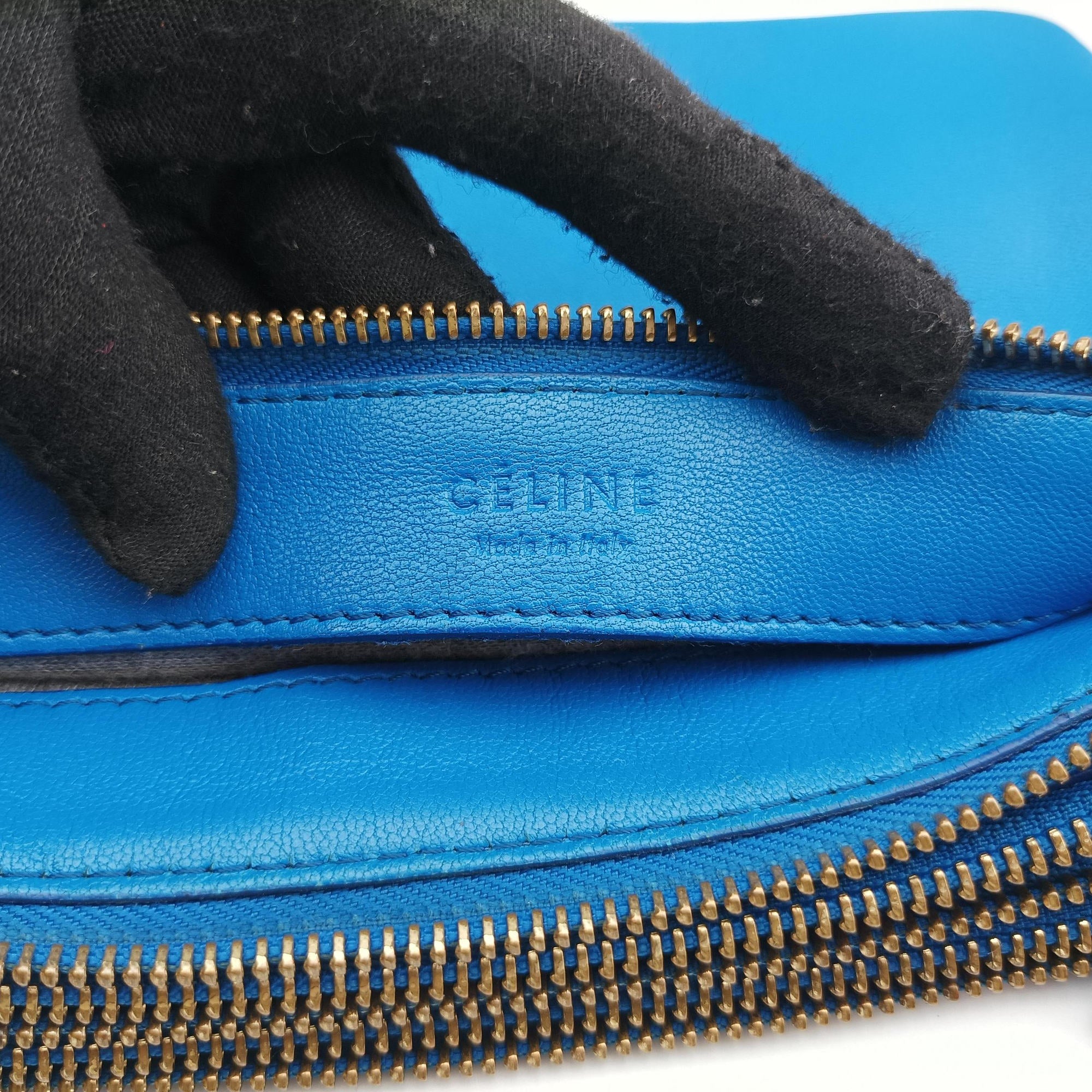 Pre-owned Celine TRIO Blue Leather  shoulderbag | stylenewstar