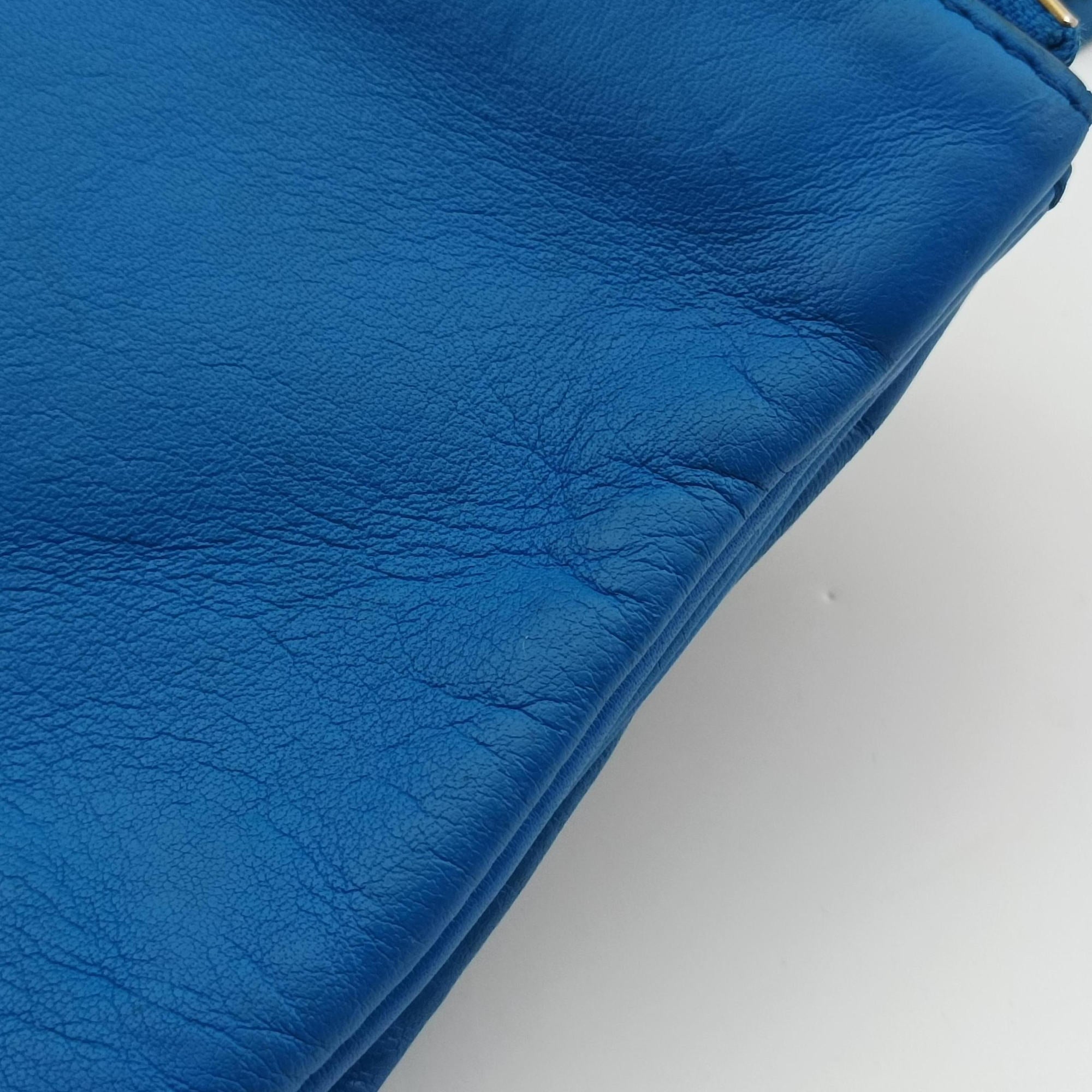 Pre-owned Celine TRIO Blue Leather  shoulderbag | stylenewstar