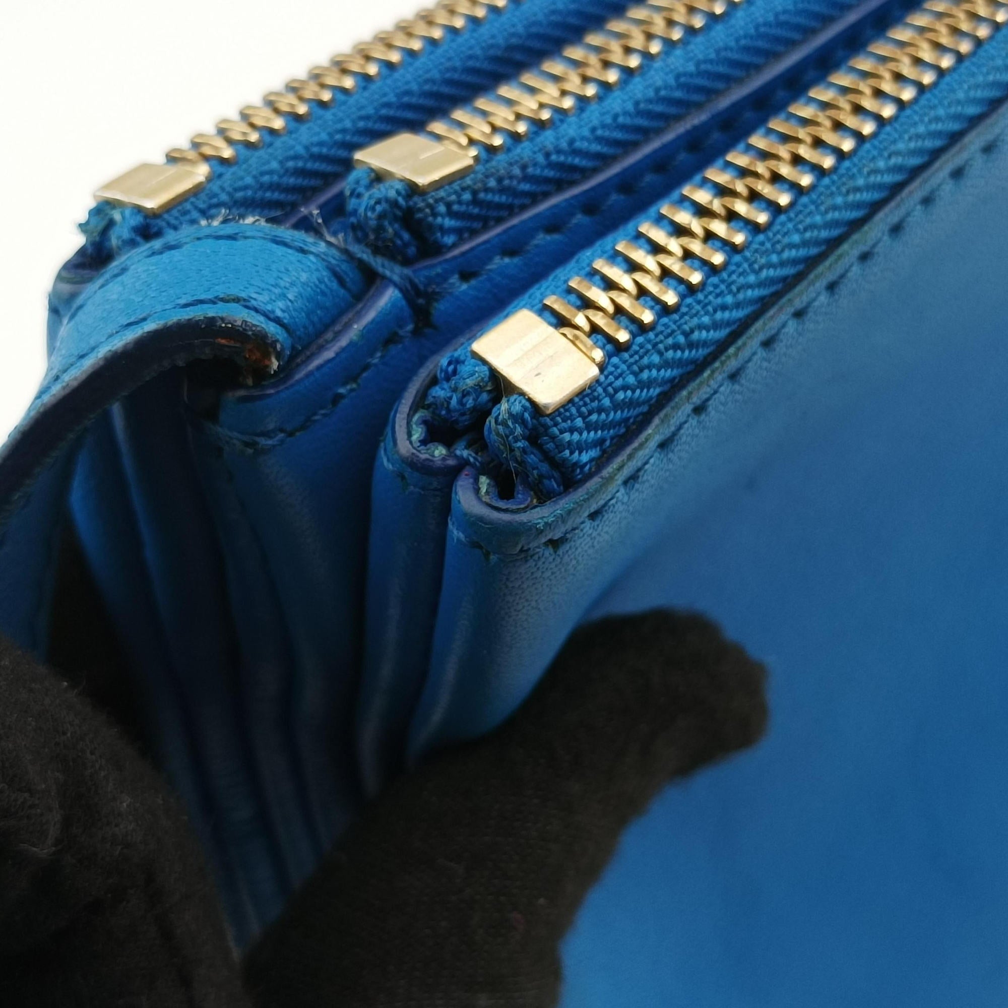 Pre-owned Celine TRIO Blue Leather  shoulderbag | stylenewstar