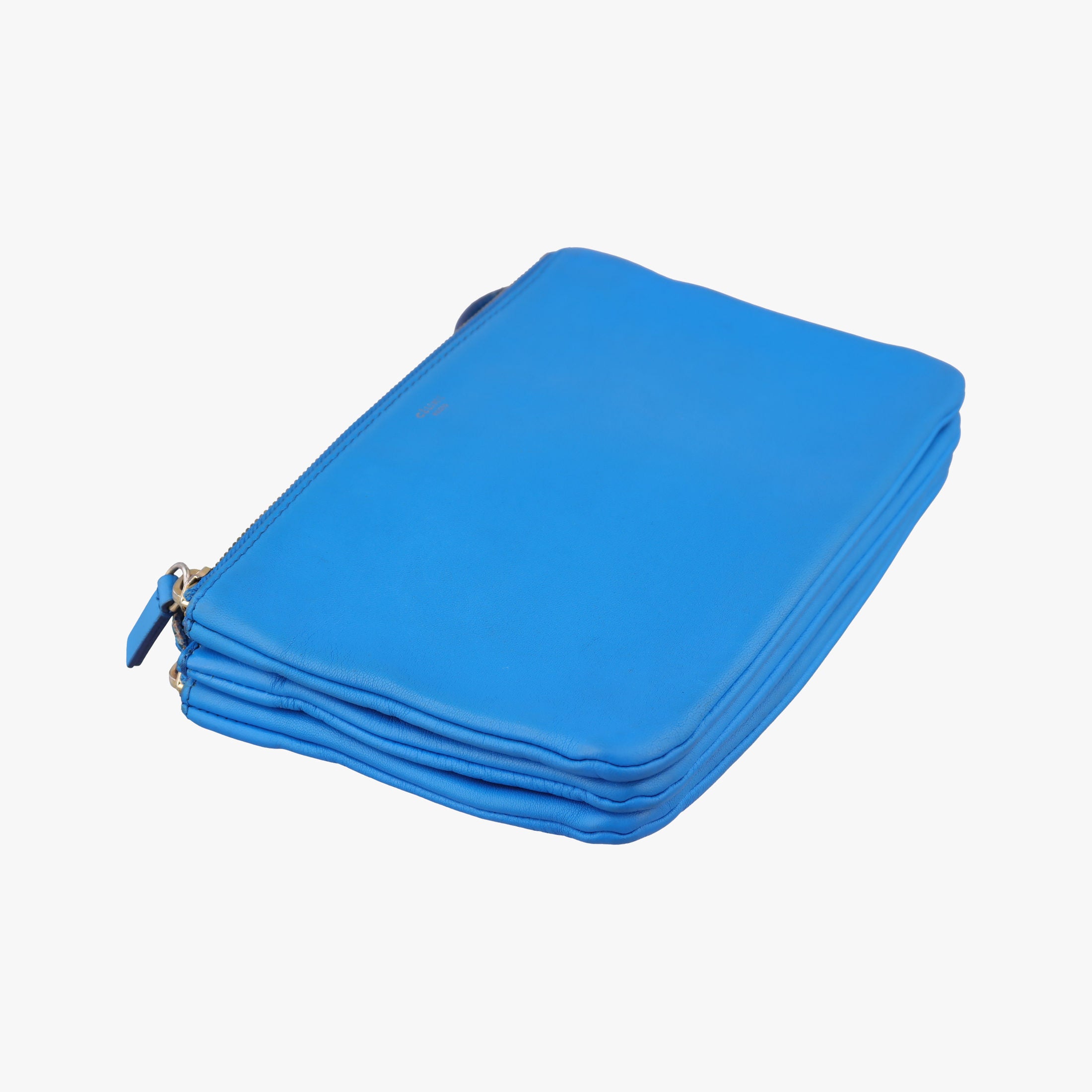 Pre-owned Celine TRIO Blue Leather  shoulderbag | stylenewstar