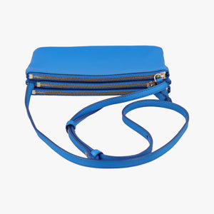 Pre-owned Celine TRIO Blue Leather  shoulderbag | stylenewstar