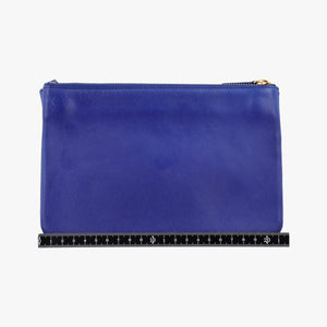 Vintage Celine TRIO Blue Leather  shoulderbag | stylenewstar